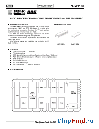 Datasheet NJW1160 manufacturer NJRC