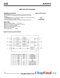 Datasheet NJW5210RB1 manufacturer NJRC