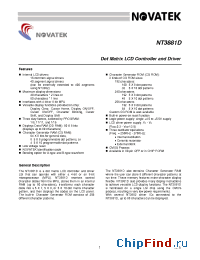 Datasheet NT3881DH-02 производства Novatek