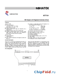 Datasheet NT7701 manufacturer Novatek
