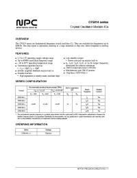 Datasheet CF5014AL4 manufacturer NPC