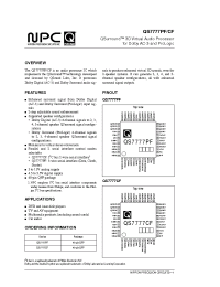 Datasheet QS7777CF manufacturer NPC