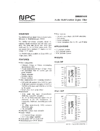 Datasheet SM5841A manufacturer NPC