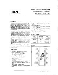 Datasheet SM5872A manufacturer NPC