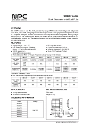 Datasheet SM8707KV manufacturer NPC