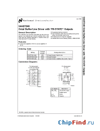 Datasheet 54ABT240E-QML manufacturer National Semiconductor