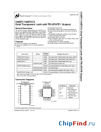 Datasheet 54ABT373CDCQB manufacturer National Semiconductor