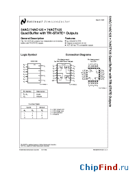Datasheet 54AC125 manufacturer National Semiconductor