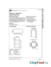 Datasheet 54AC175JRQMLV manufacturer National Semiconductor