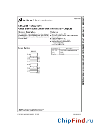 Datasheet 54AC244 manufacturer National Semiconductor