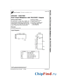 Datasheet 54AC253D manufacturer National Semiconductor