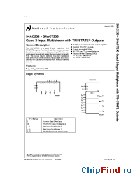 Datasheet 54AC258L manufacturer National Semiconductor