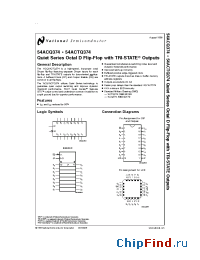 Datasheet 54ACQ374D manufacturer National Semiconductor