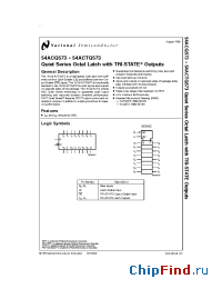 Datasheet 54ACQ573F производства National Semiconductor