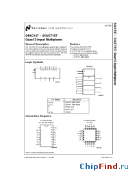 Datasheet 54ACT157D manufacturer National Semiconductor