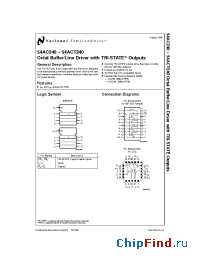 Datasheet 54ACT240L manufacturer National Semiconductor