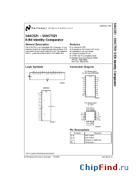 Datasheet 54ACT521FMQB manufacturer National Semiconductor