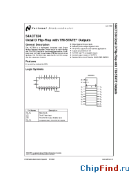 Datasheet 54ACT534 manufacturer National Semiconductor