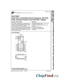 Datasheet 54ACTQ657F manufacturer National Semiconductor