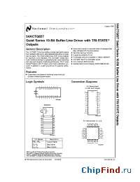 Datasheet 54ACTQ827 manufacturer National Semiconductor