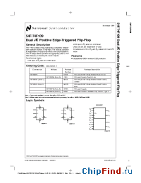 Datasheet 54F109 manufacturer National Semiconductor