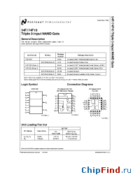 Datasheet 54F10LM manufacturer National Semiconductor