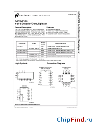 Datasheet 54F138DM manufacturer National Semiconductor