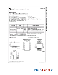 Datasheet 54F138LM-MLS производства National Semiconductor