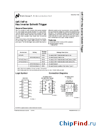 Datasheet 54F14DM manufacturer National Semiconductor