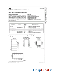 Datasheet 54F175DC manufacturer National Semiconductor