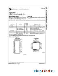 Datasheet 54F181LM manufacturer National Semiconductor