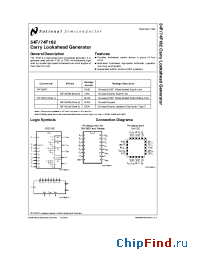 Datasheet 54F182DMQB manufacturer National Semiconductor