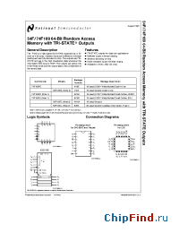 Datasheet 54F189DC manufacturer National Semiconductor