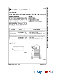 Datasheet 54F245DM manufacturer National Semiconductor