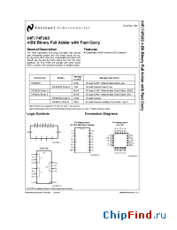 Datasheet 54F283DM manufacturer National Semiconductor