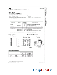 Datasheet 54F32FM manufacturer National Semiconductor