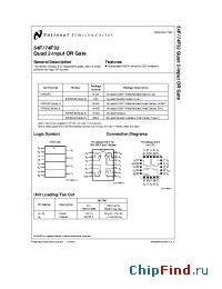 Datasheet 54F32LM-MLS manufacturer National Semiconductor