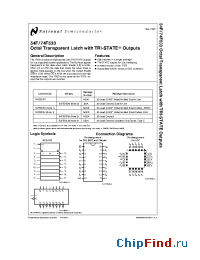 Datasheet 54F533DM manufacturer National Semiconductor