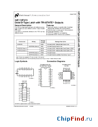 Datasheet 54F573DCX manufacturer National Semiconductor
