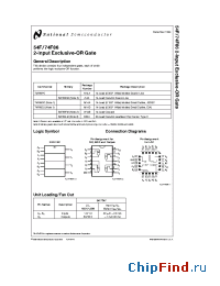 Datasheet 54F86FMQB manufacturer National Semiconductor