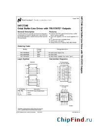 Datasheet 54FCT240F manufacturer National Semiconductor