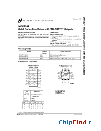Datasheet 54FCT244F manufacturer National Semiconductor