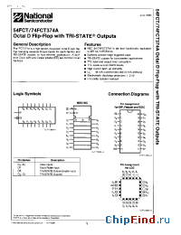 Datasheet 54FCT374ADMQB производства National Semiconductor