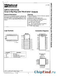 Datasheet 54FCT374APCX manufacturer National Semiconductor