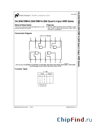 Datasheet 54LS08 manufacturer National Semiconductor
