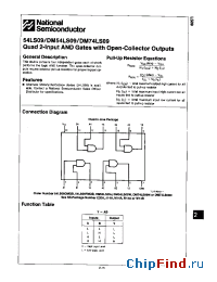 Datasheet 54LS09 manufacturer National Semiconductor
