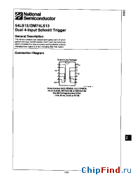 Datasheet 54LS13FMQB manufacturer National Semiconductor