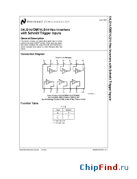 Datasheet 54LS14 manufacturer National Semiconductor