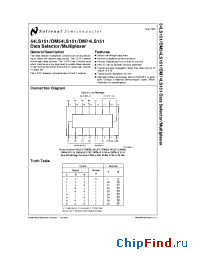 Datasheet 54LS151W manufacturer National Semiconductor