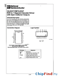 Datasheet 54LS247FMQB manufacturer National Semiconductor